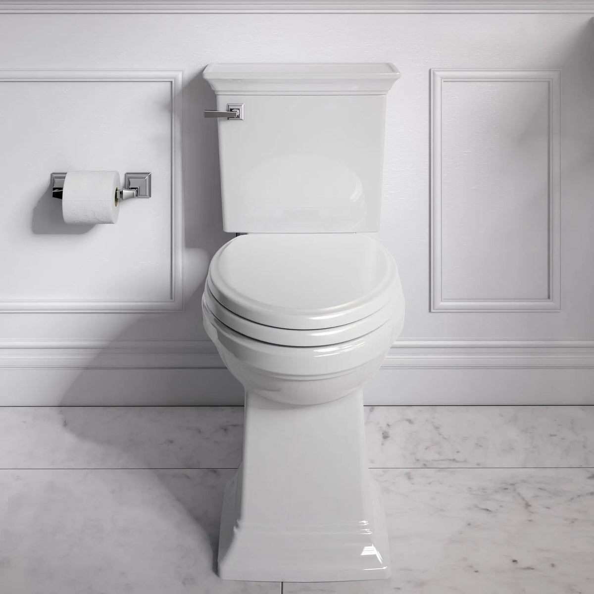 American Standard Town Square S Two-Piece 1.28 gpf/4.8 Lpf Chair Height Elongated Toilet Less Seat - details