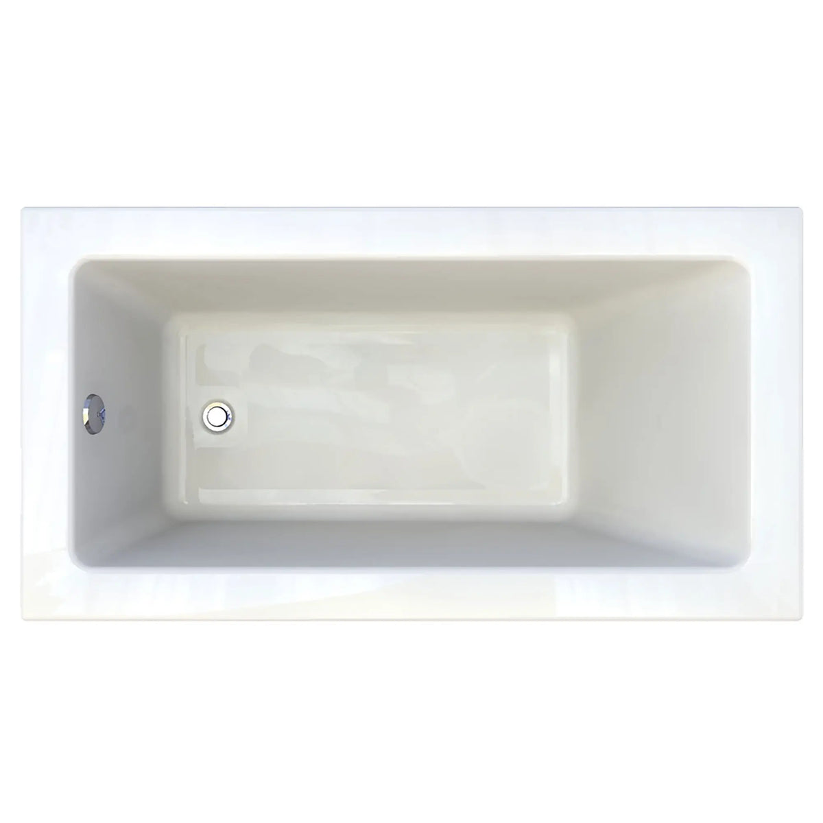 American Standard Studio 60 x 32-Inch Drop-In Soaking Bathtub with Zero Edge - White
