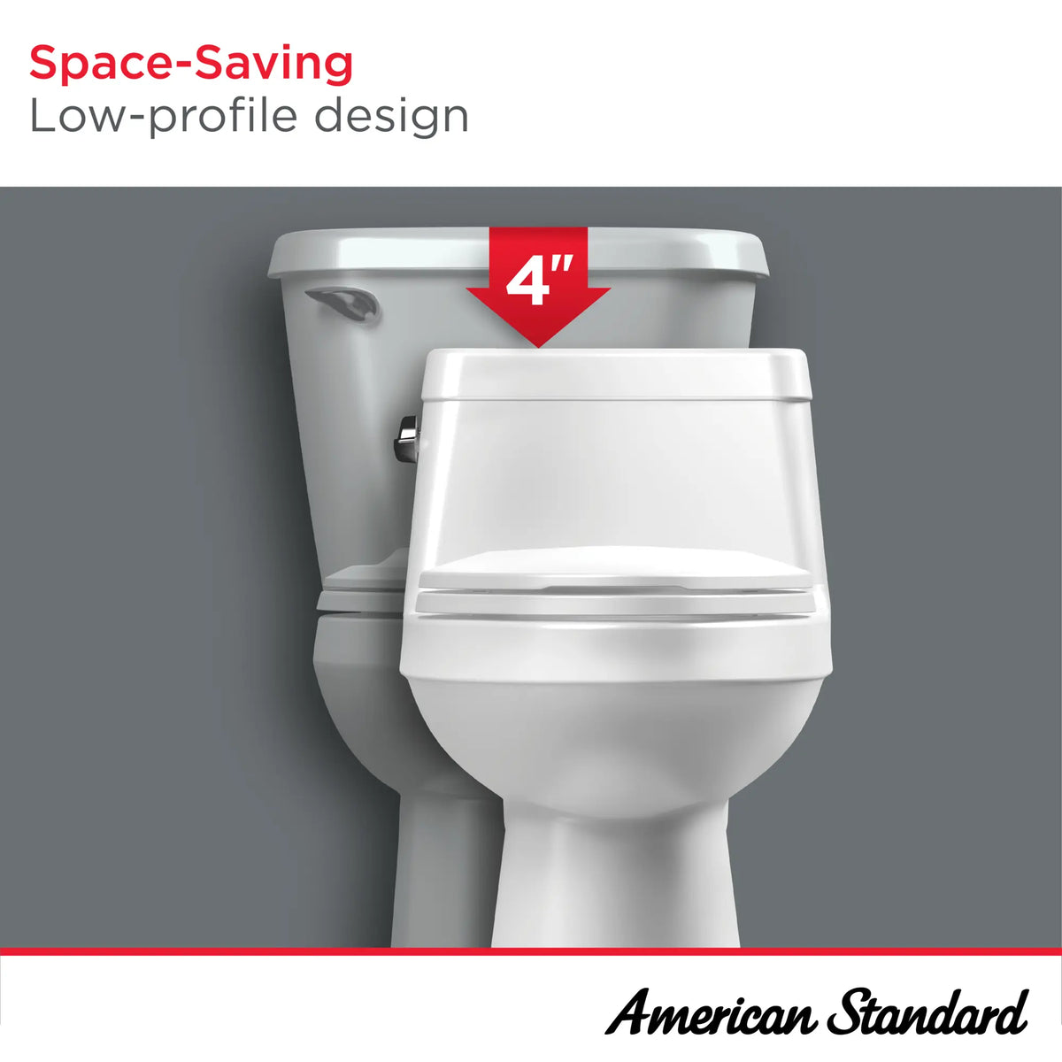 American Standard Colony One-Piece 1.28 gpf/4.8 Lpf Chair Height Elongated Toilet With Seat - details