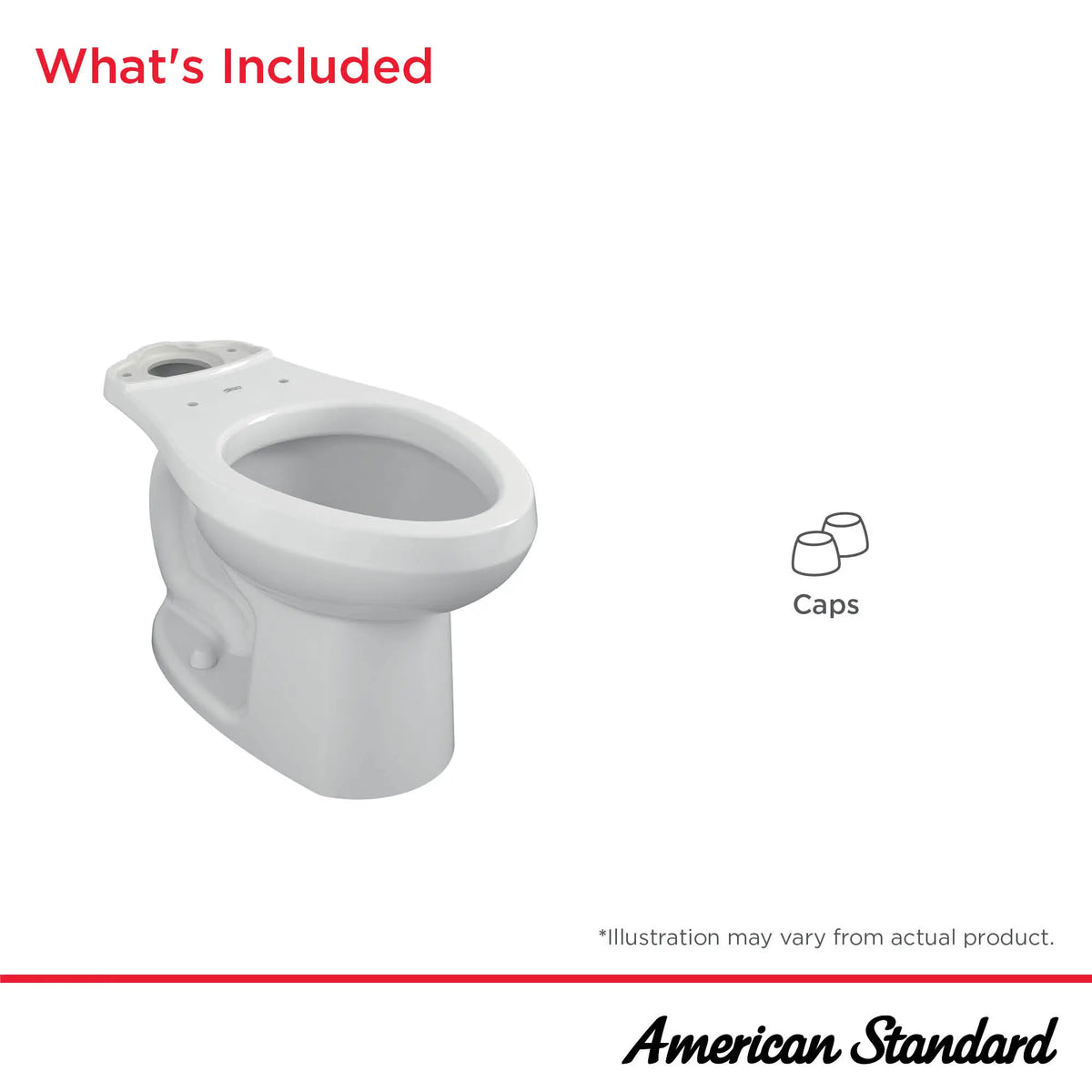 American Standard Colony3 Standard Height Elongated Bowl - details