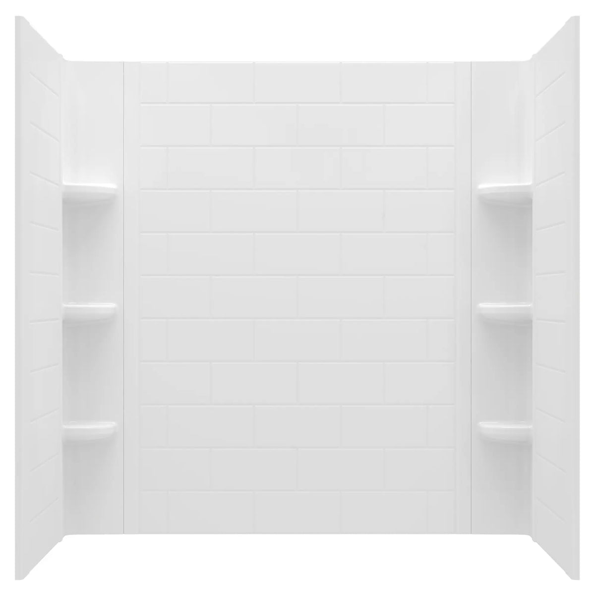 American Standard Princeton PRO 60 x 30 x 60-inch Direct to Stud Subway Tile Bathtub Wall Set - White