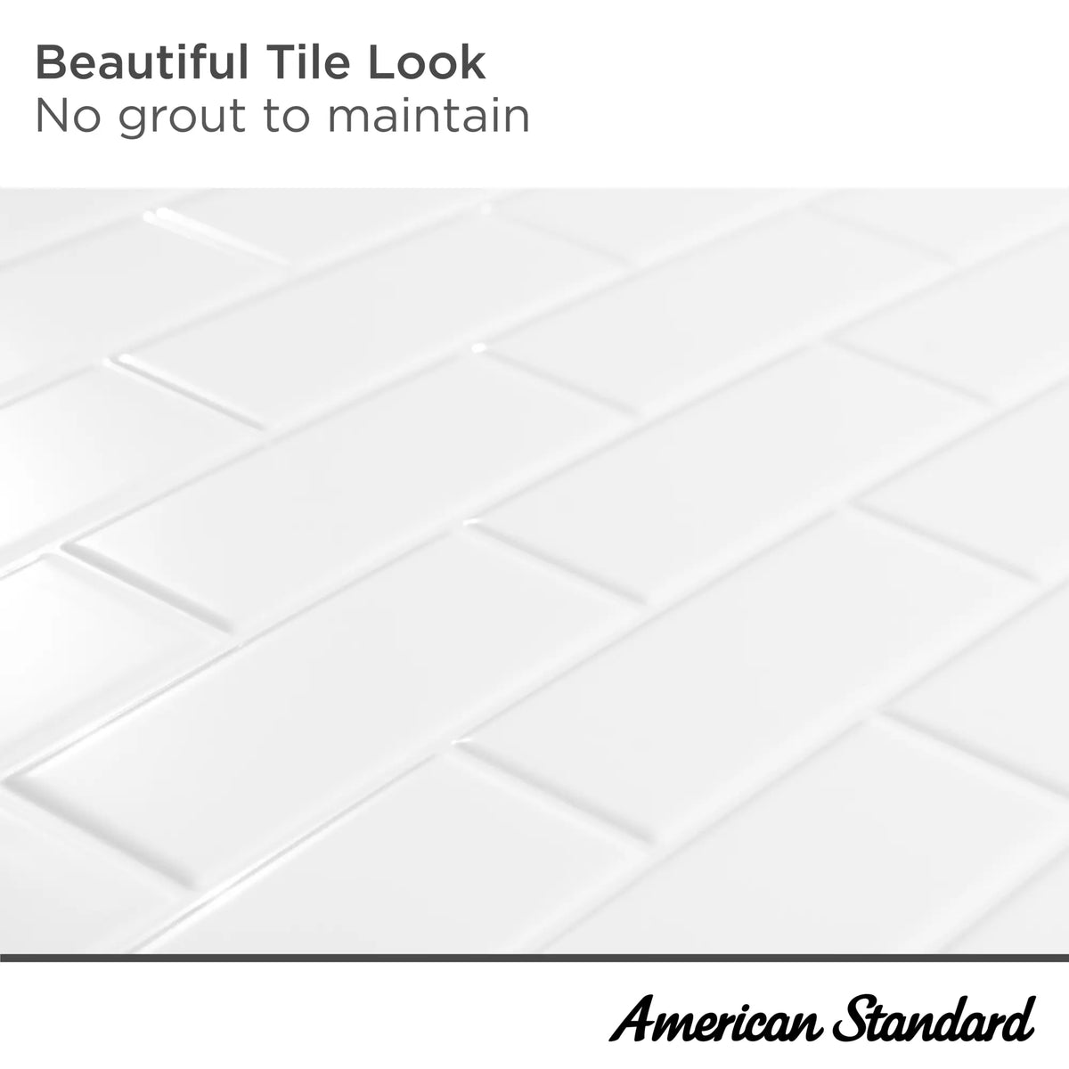 American Standard Princeton PRO 60 x 30 x 60-inch Direct to Stud Subway Tile Bathtub Wall Set - details