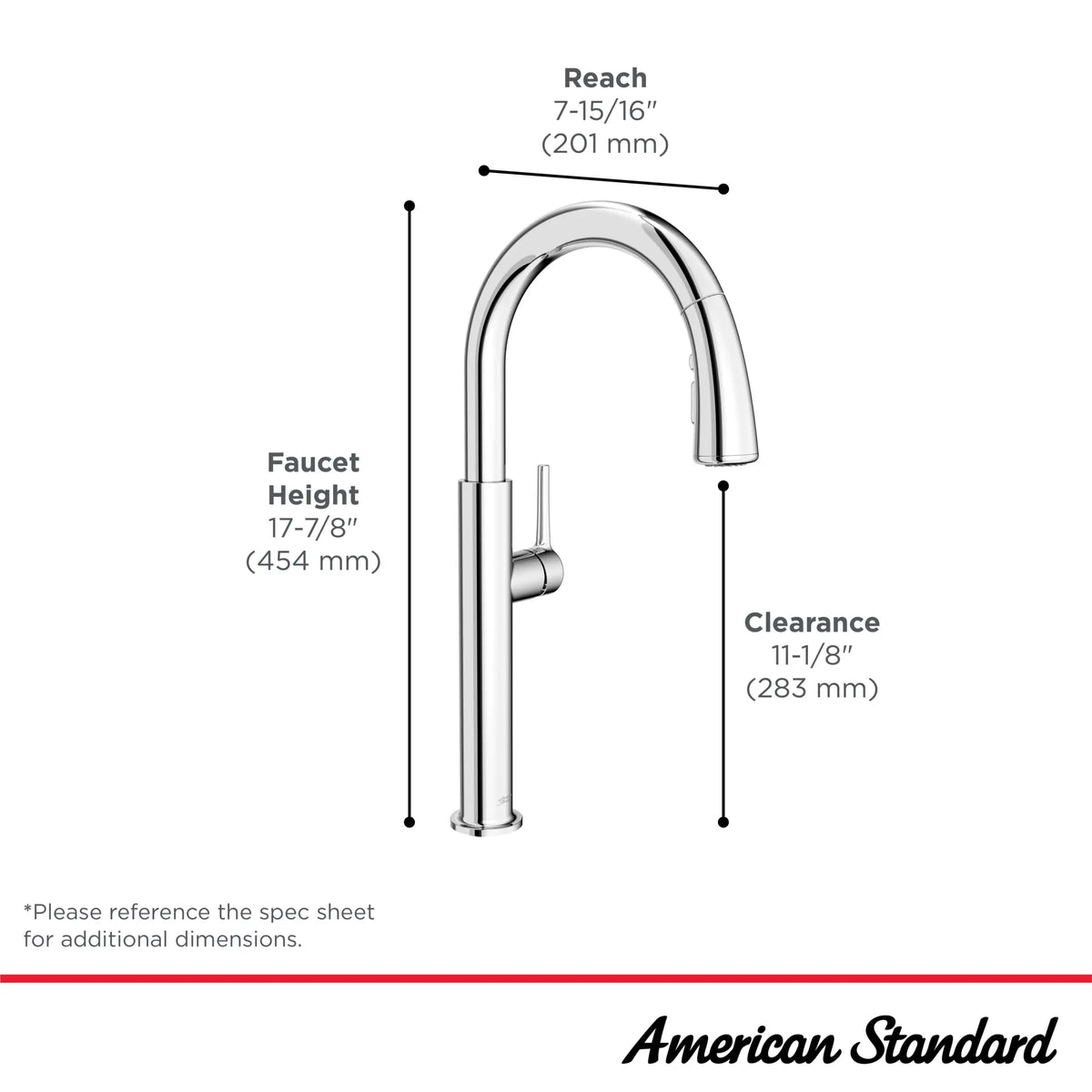 American Standard Studio S Pull-Down Dual Spray Kitchen Faucet - details