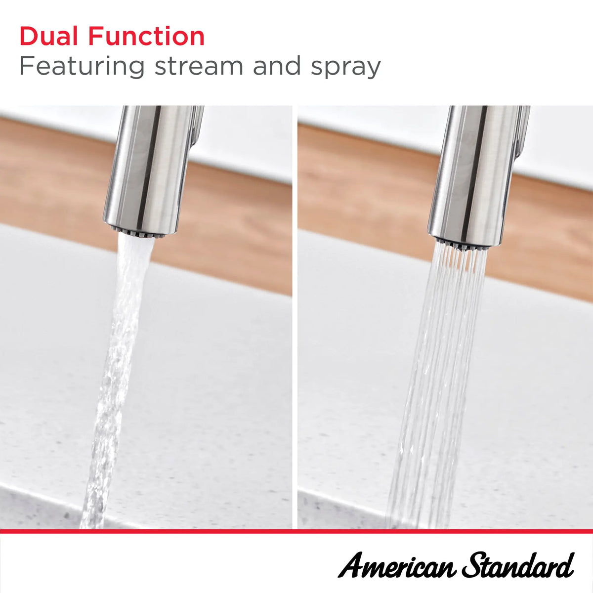 American Standard Studio S Semi-Pro Pull-Down Dual Spray Kitchen Faucet With Spring Spout - details