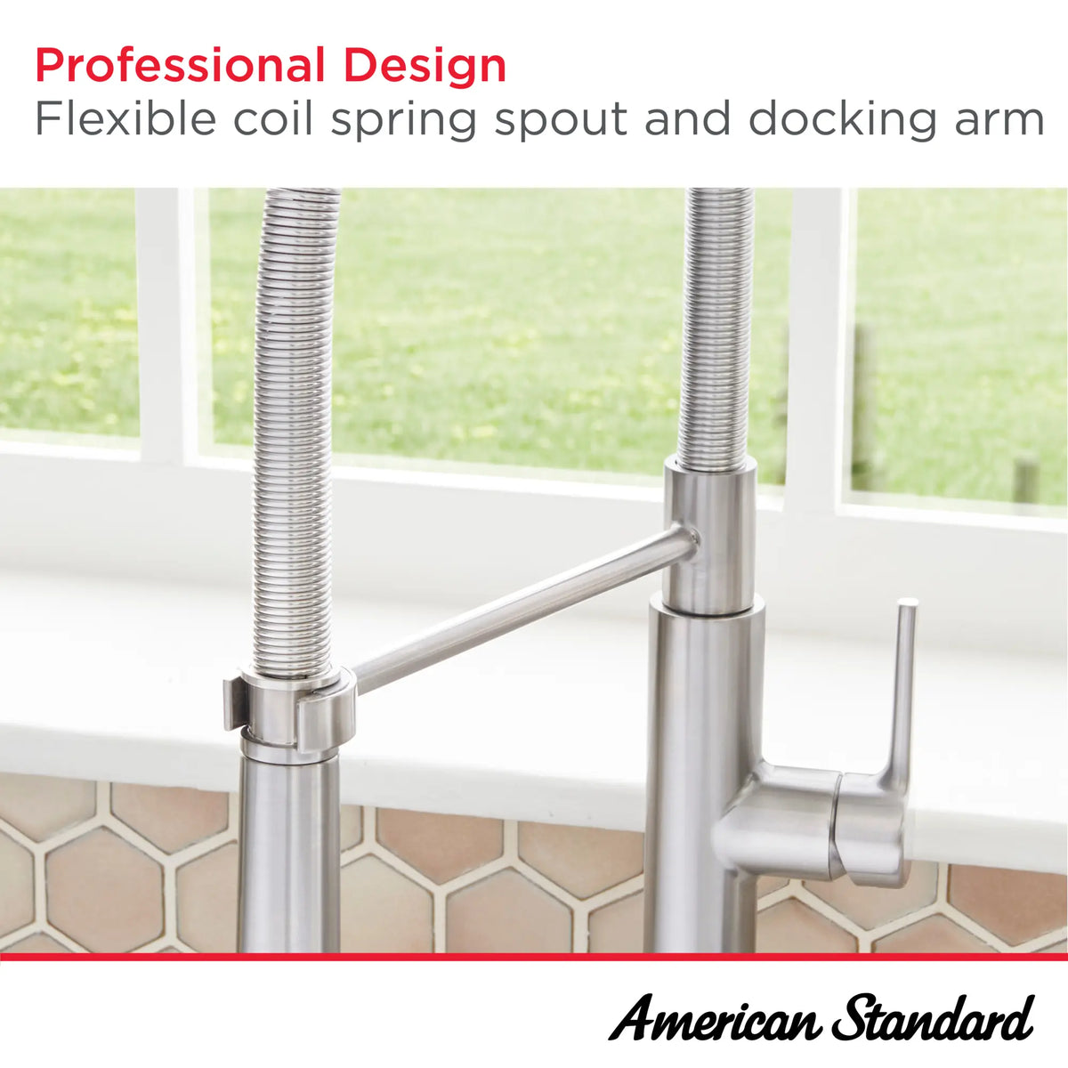 American Standard Studio S Semi-Pro Pull-Down Dual Spray Kitchen Faucet With Spring Spout - details