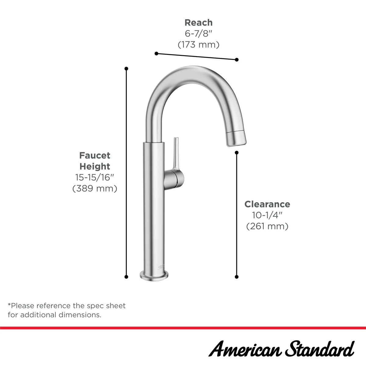 American Standard Studio S Pull-Down Bar Faucet 1.5 gpm/5.7 L/min - details