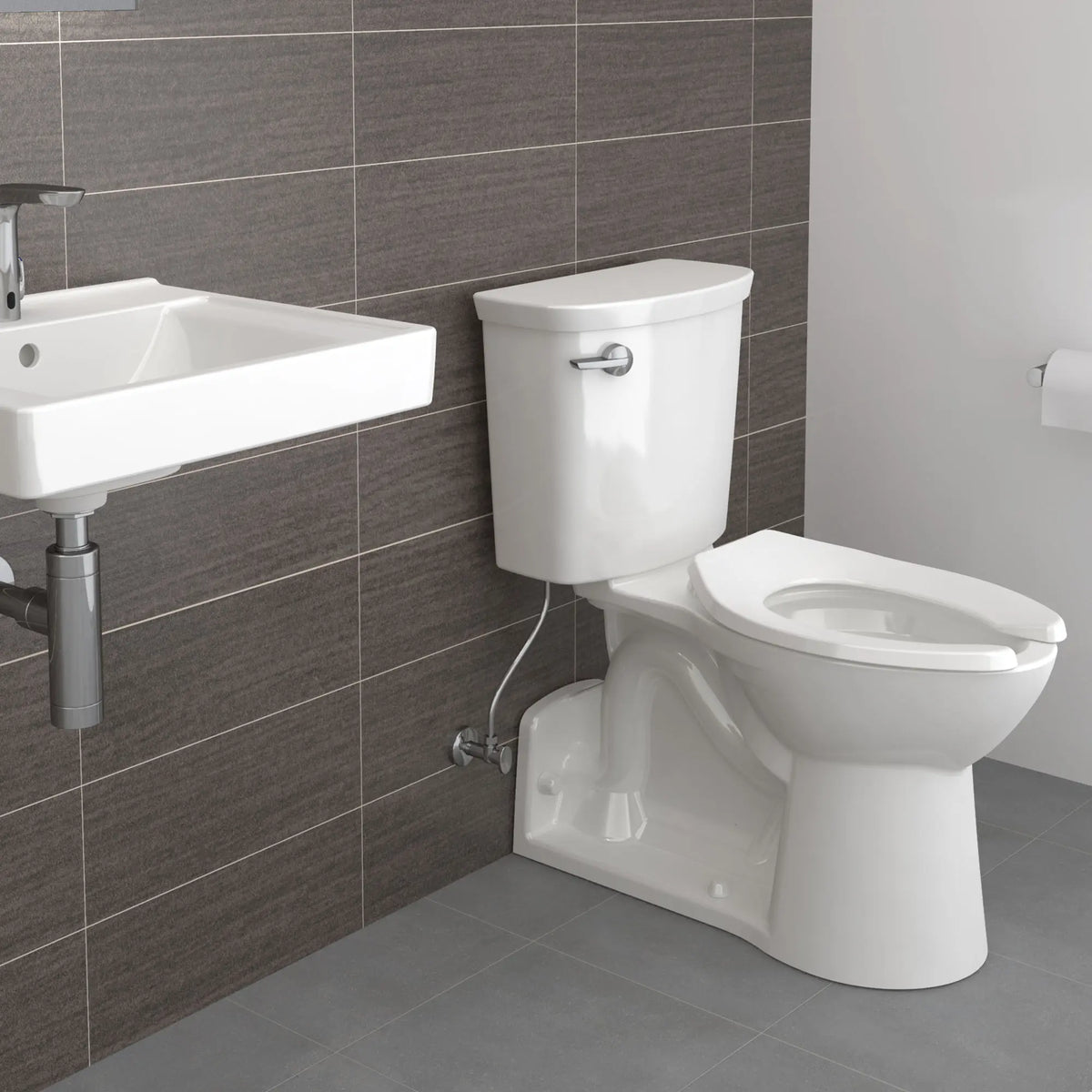 American Standard Commercial Heavy Duty Open Front Elongated Toilet Seat - details