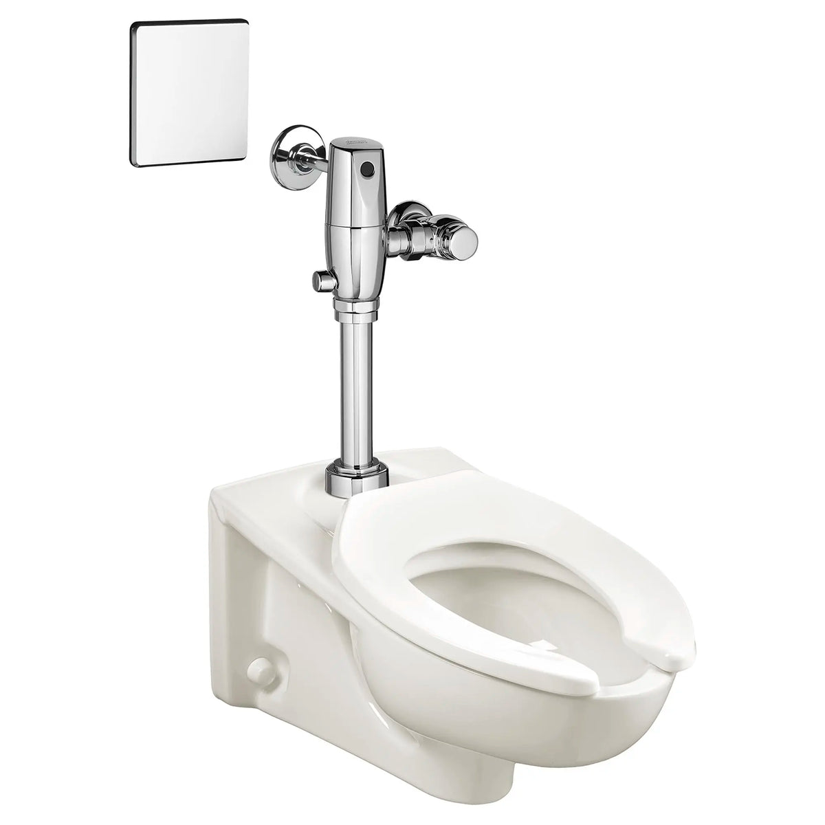 American Standard Commercial Heavy Duty Open Front Elongated Toilet Seat with EverClean Surface and Self-sustaining Hinges - details
