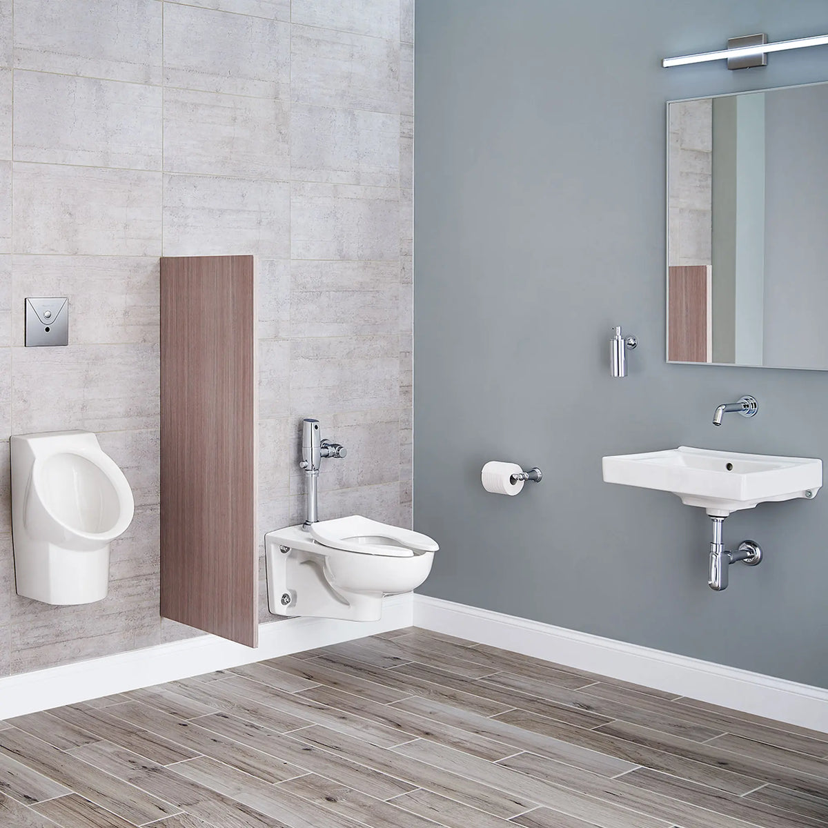 American Standard Commercial Heavy Duty Open Front Elongated Toilet Seat with EverClean Surface and Self-sustaining Hinges - details