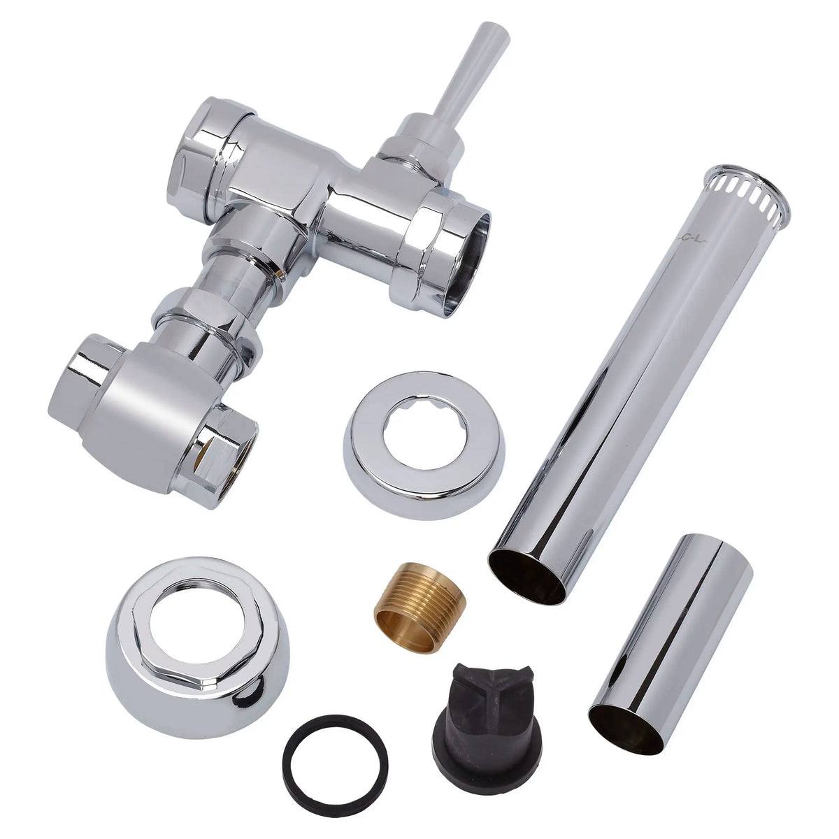 American Standard Ultima Manual Toilet Flush Valve, Piston-Type, 1.1 gpf/4.2 Lpf - Polished Chrome