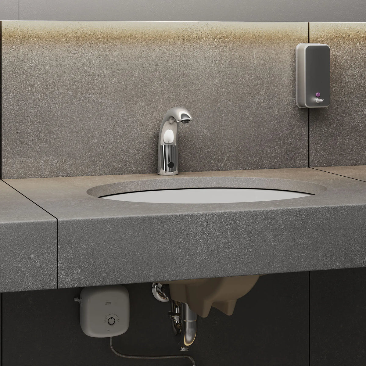 American Standard Selectronic Cast Touchless Metering Faucet, Base Model, 0.35 gpm/1.3 Lpm - details