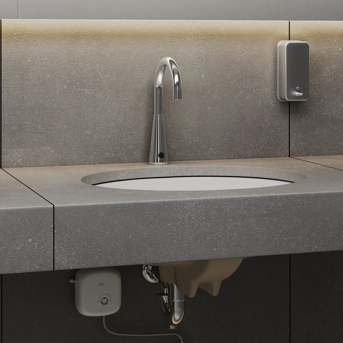 American Standard Selectronic IC Touchless Faucet, Base Model, 1.5 gpm/5.7 Lpm Laminar Flow in Base - details