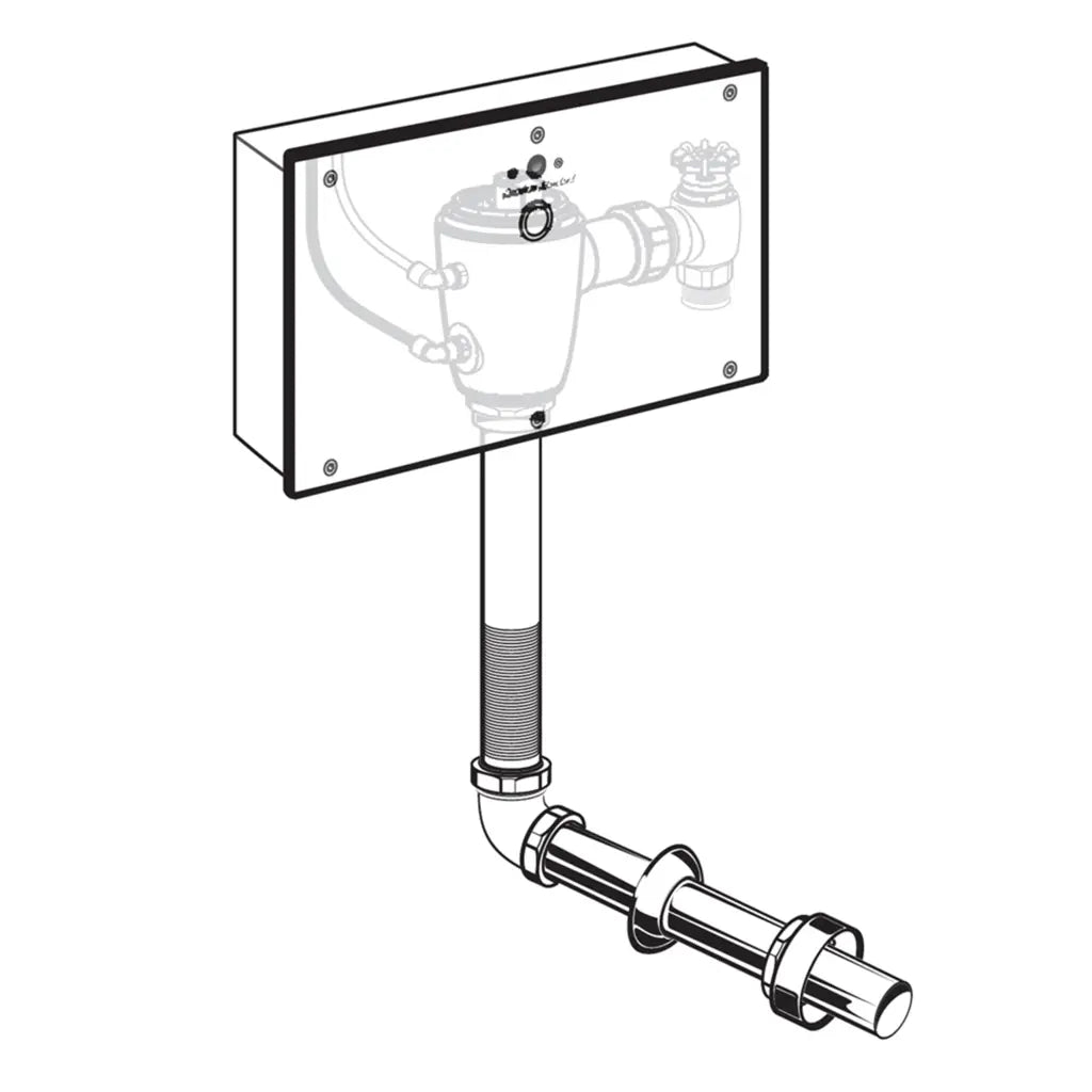 American Standard Ultima Selectronic Concealed Toilet Flush Valve with Wall Box, Base Model, Piston-Type, 1.1 gpf/4.2 Lpf - No Finish