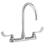 American Standard Monterrey Top Mount Kitchen Faucet With Gooseneck Spout and Wrist Blade Handles 1.5 gpm/5.7 L/min Laminar Flow in Spout Base - Polished Chrome