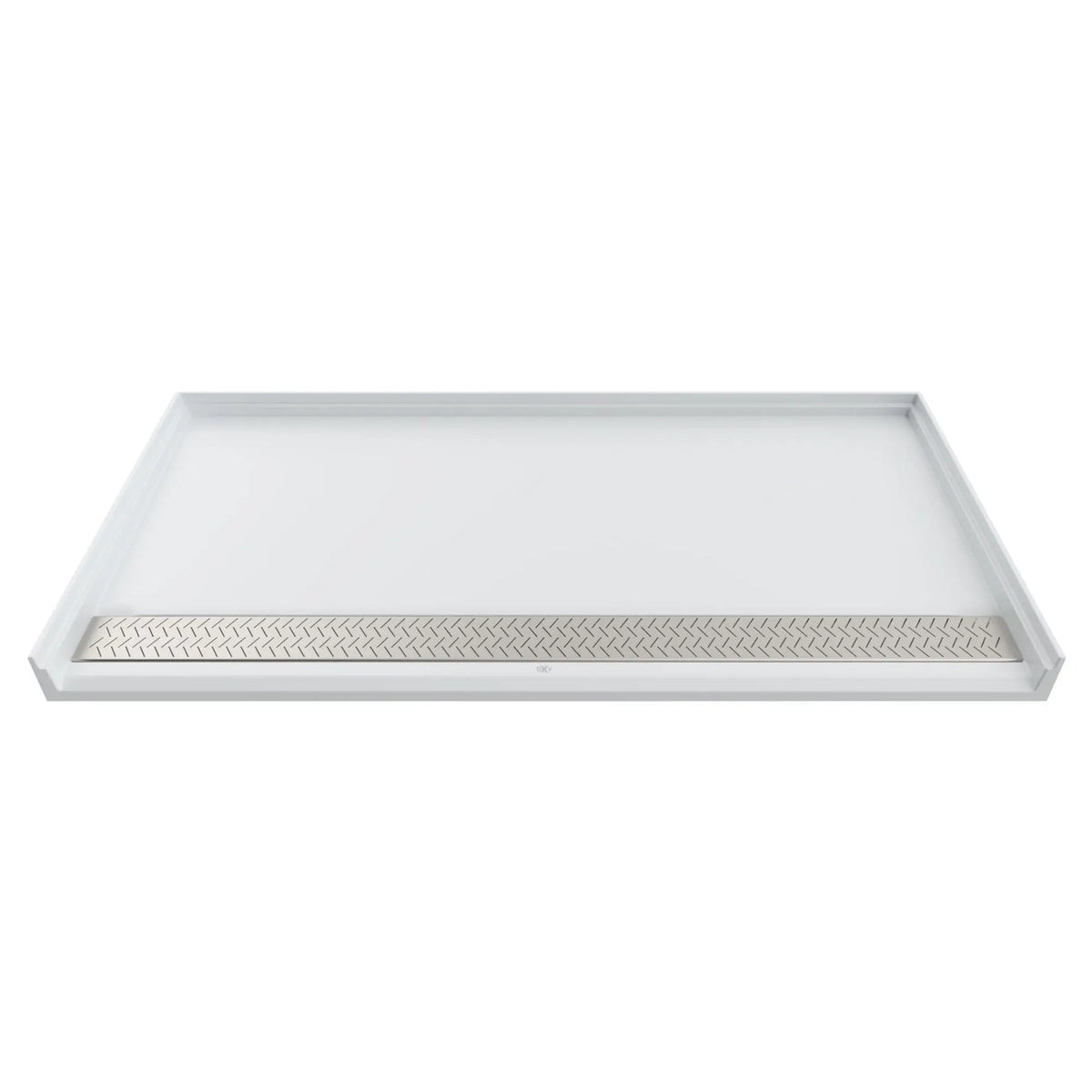 American Standard Townsend 64 x 38-Inch Single Threshold ADA Shower Base With Linear Drain - Soft White