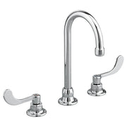 American Standard Monterrey 8-Inch Widespread Gooseneck Faucet With Wrist Blade Handles 1.5 gpm/5.7 Lpm With 3rd Water Inlet - Polished Chrome