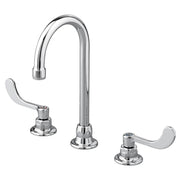 American Standard Monterrey 8-Inch Widespread Gooseneck Faucet With Wrist Blade Handles 0.35 gpm/1.3 Lpm - Polished Chrome