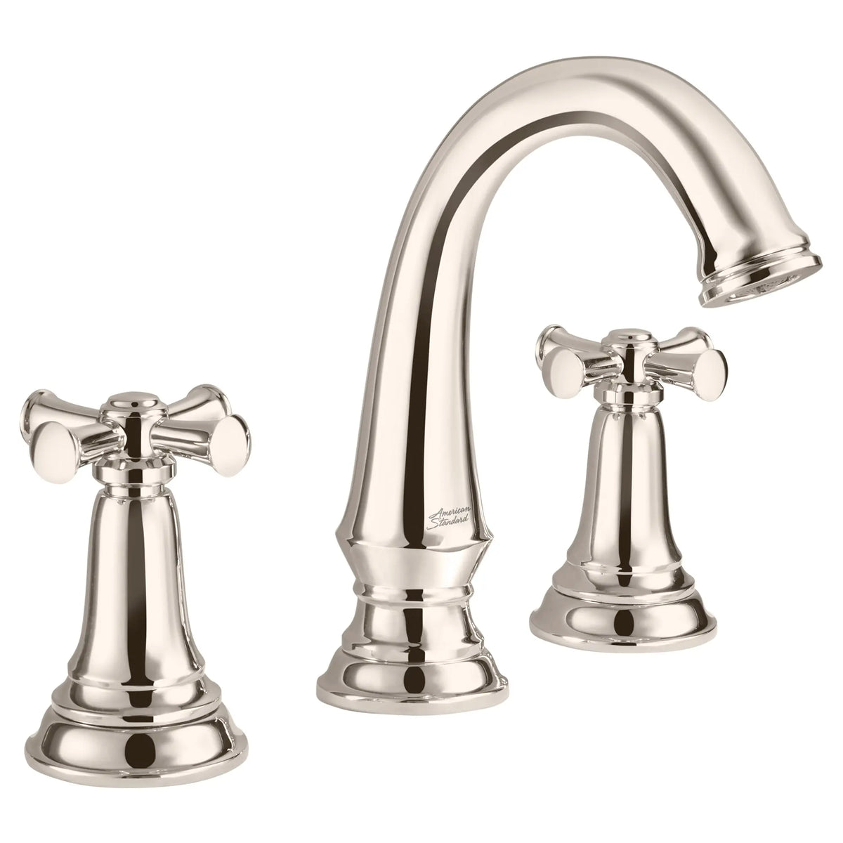 American Standard Delancey 8-Inch Widespread 2-Handle Bathroom Faucet 1.2 gpm/4.5 L/min With Cross Handles - Polished Nickel