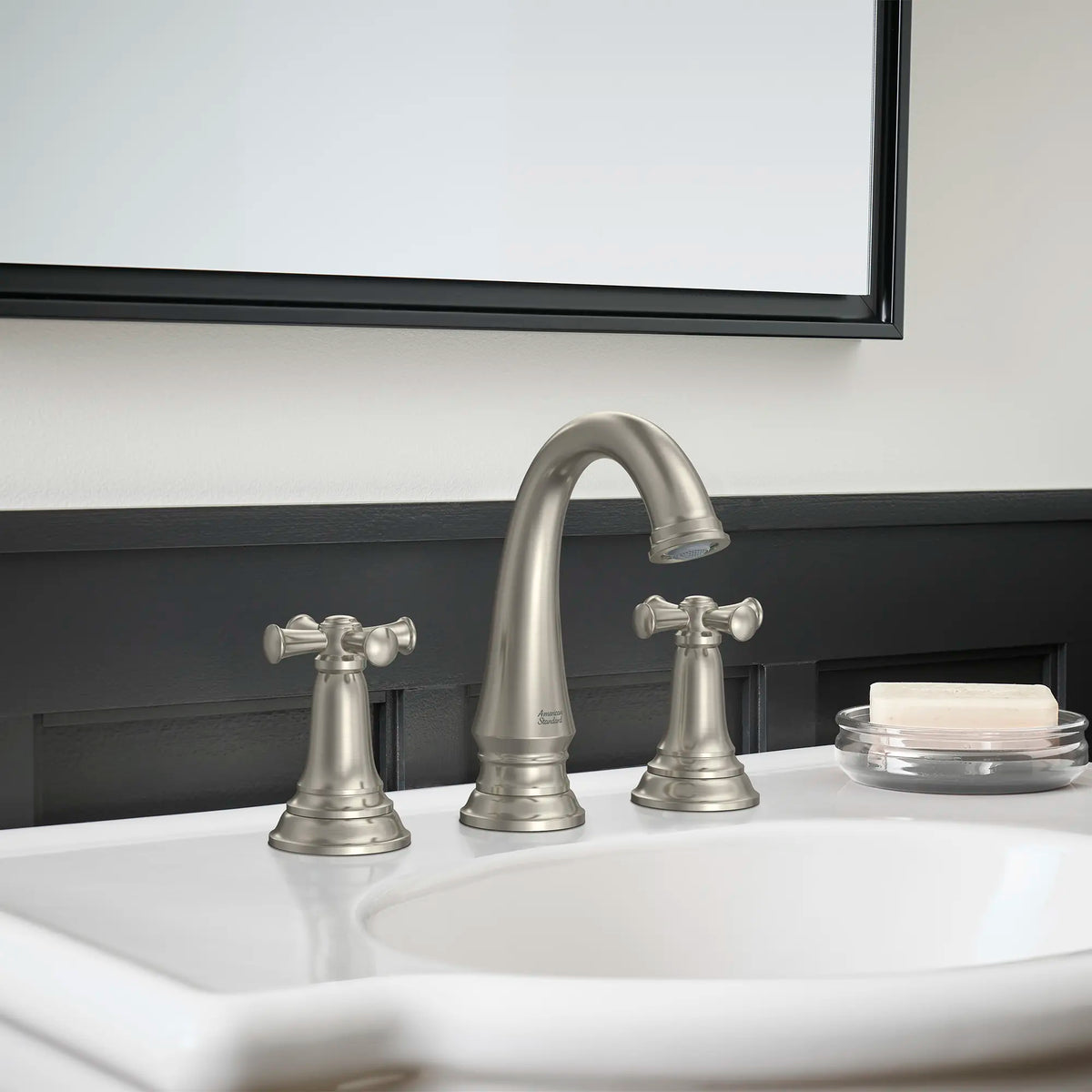 American Standard Delancey 8-Inch Widespread 2-Handle Bathroom Faucet 1.2 gpm/4.5 L/min With Cross Handles - details