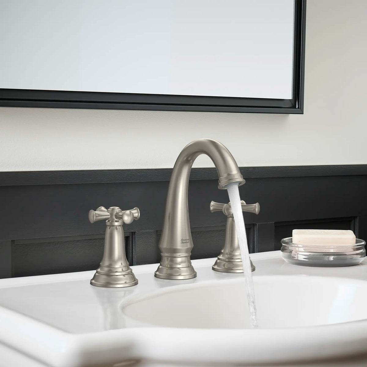 American Standard Delancey 8-Inch Widespread 2-Handle Bathroom Faucet 1.2 gpm/4.5 L/min With Cross Handles - details