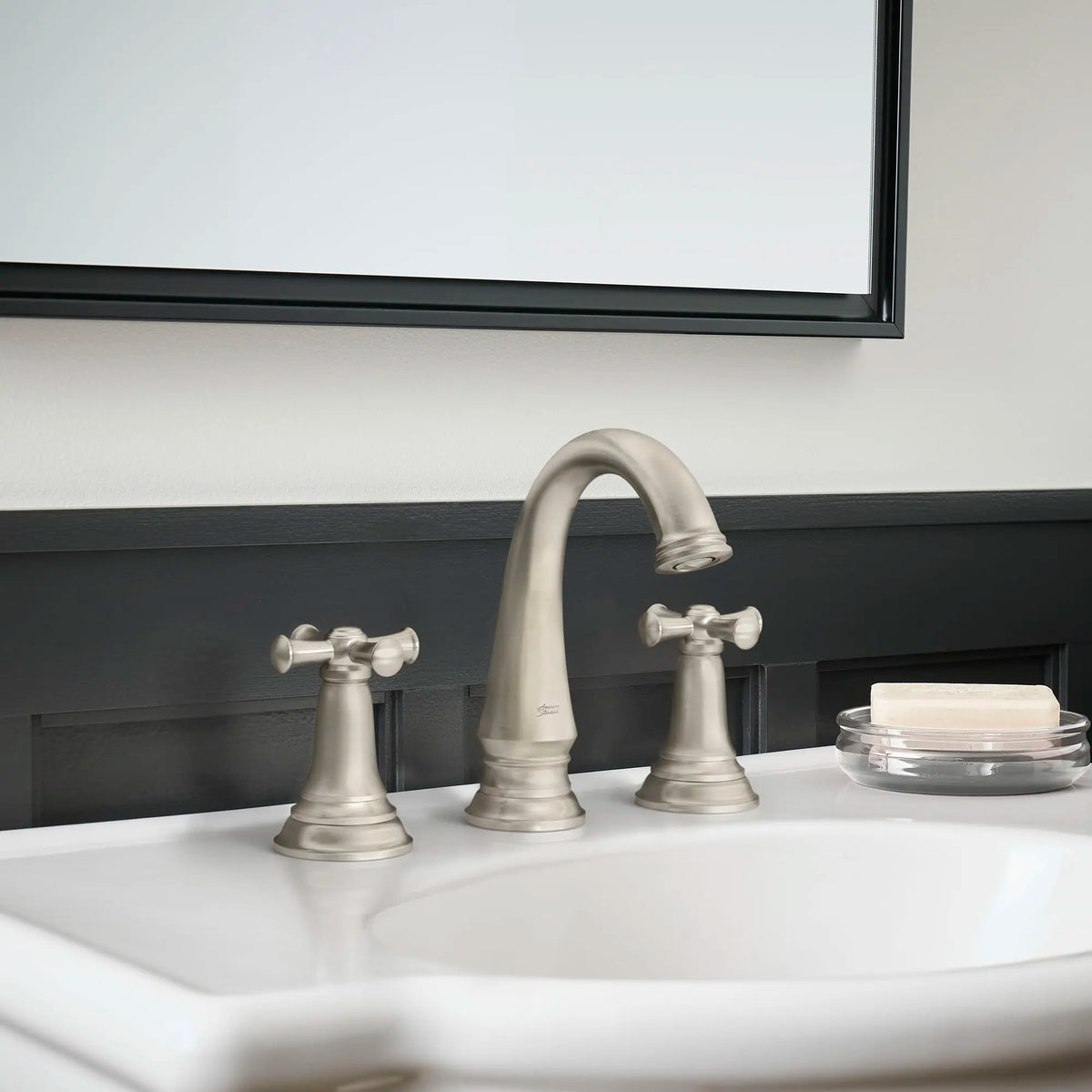 American Standard Delancey 8-Inch Widespread 2-Handle Bathroom Faucet 1.2 gpm/4.5 L/min With Cross Handles - details