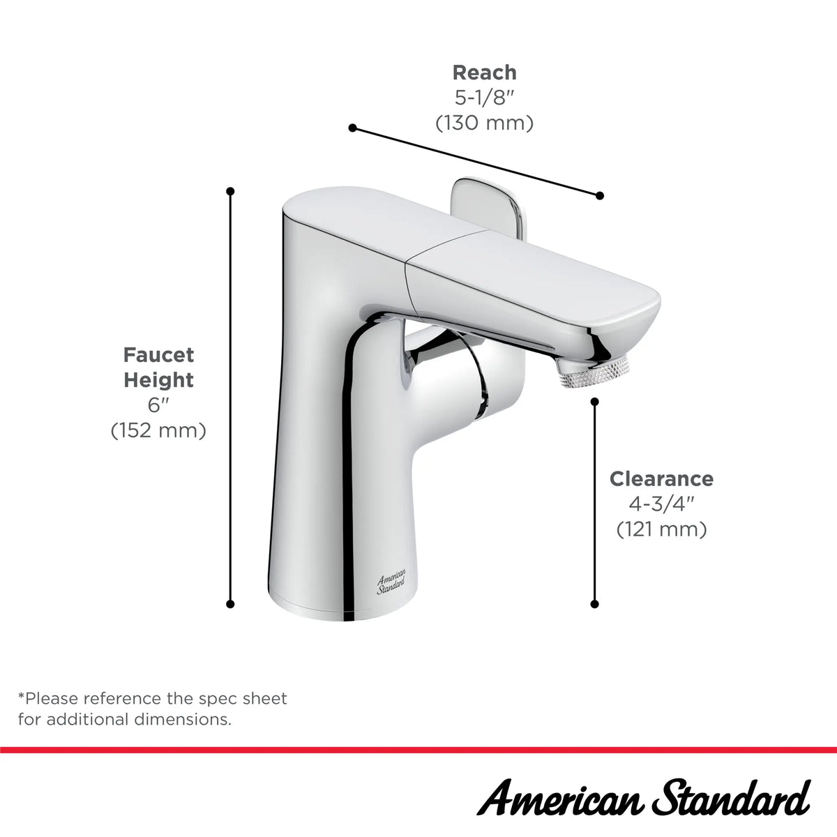 American Standard Aspirations Single-Handle Pull-Out Bathroom Faucet 1.2 gpm/ 4.5 L/min With Lever Handle - details