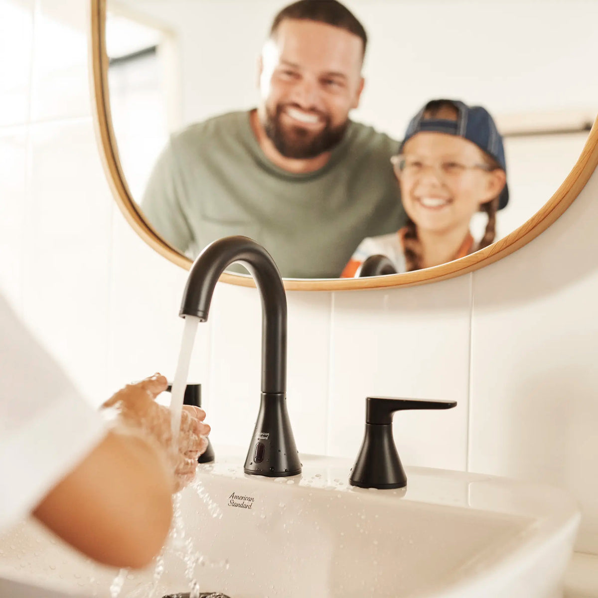 American Standard Aspirations 8-Inch Hybrid Wideset Bathroom Faucet 1.2gpm/4.5L/min With Lever Handles - details