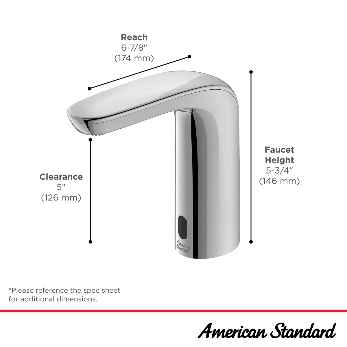 American Standard NextGen Selectronic Touchless Faucet, Base Model, 0.5 gpm/1.9 Lpm - details