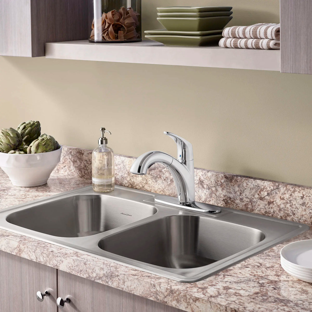 American Standard Colony PRO Single-Handle Pull-Out Dual Spray Kitchen Faucet 1.5 gpm/5.7 L/min - details
