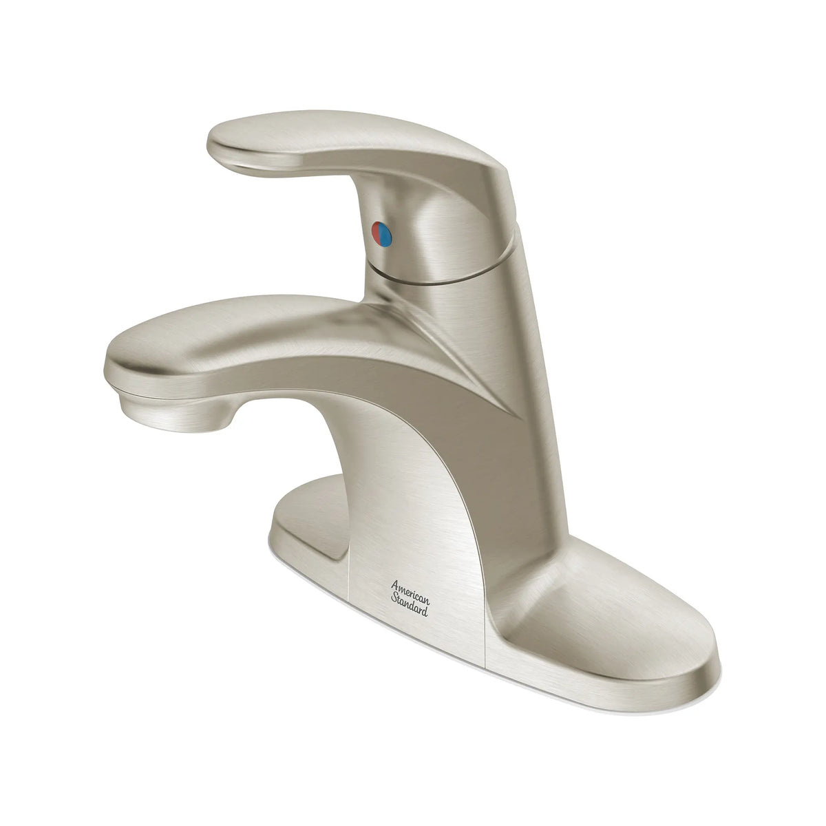 American Standard Colony PRO 4-Inch Centerset Single-Handle Bathroom Faucet 1.2 gpm/4.5 Lpm Less Drain With Lever Handle - Brushed Nickel