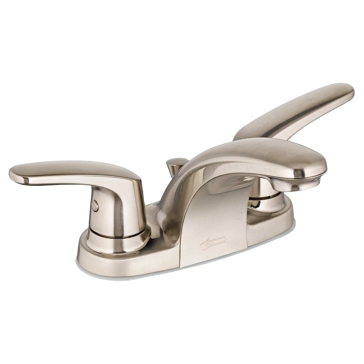 American Standard Colony PRO 4-Inch Centerset 2-Handle Bathroom Faucet 1.2 gpm/4.5 Lpm Less Drain, With Lever Handles - Brushed Nickel