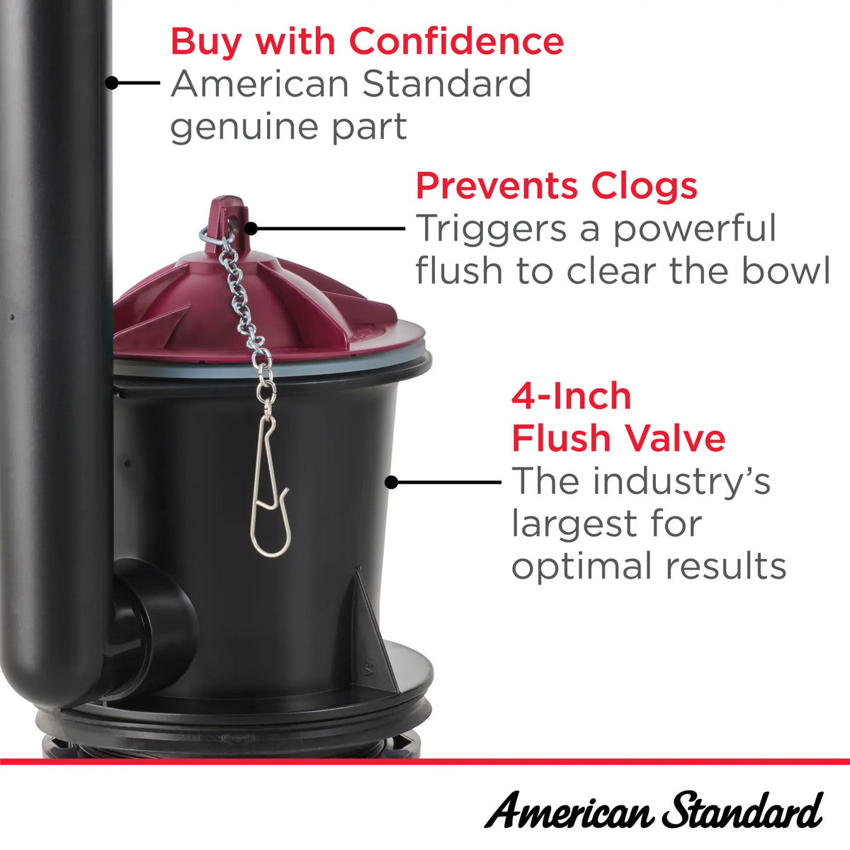 American Standard Champion Universal Flush Valve Kit - details