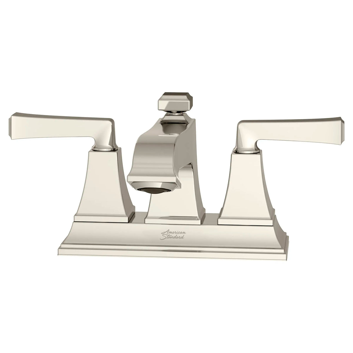American Standard Town Square S 4-Inch Centerset 2-Handle Bathroom Faucet 1.2 gpm/4.5 L/min With Lever Handles - Polished Nickel