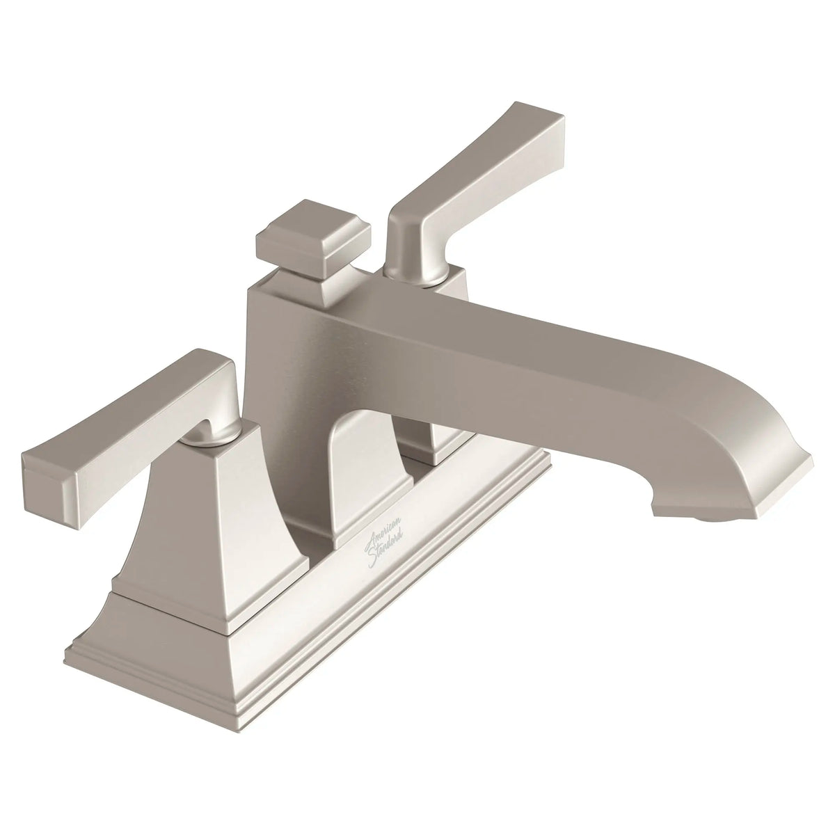 American Standard Town Square S 4-Inch Centerset 2-Handle Bathroom Faucet 1.2 gpm/4.5 L/min With Lever Handles - Brushed Nickel