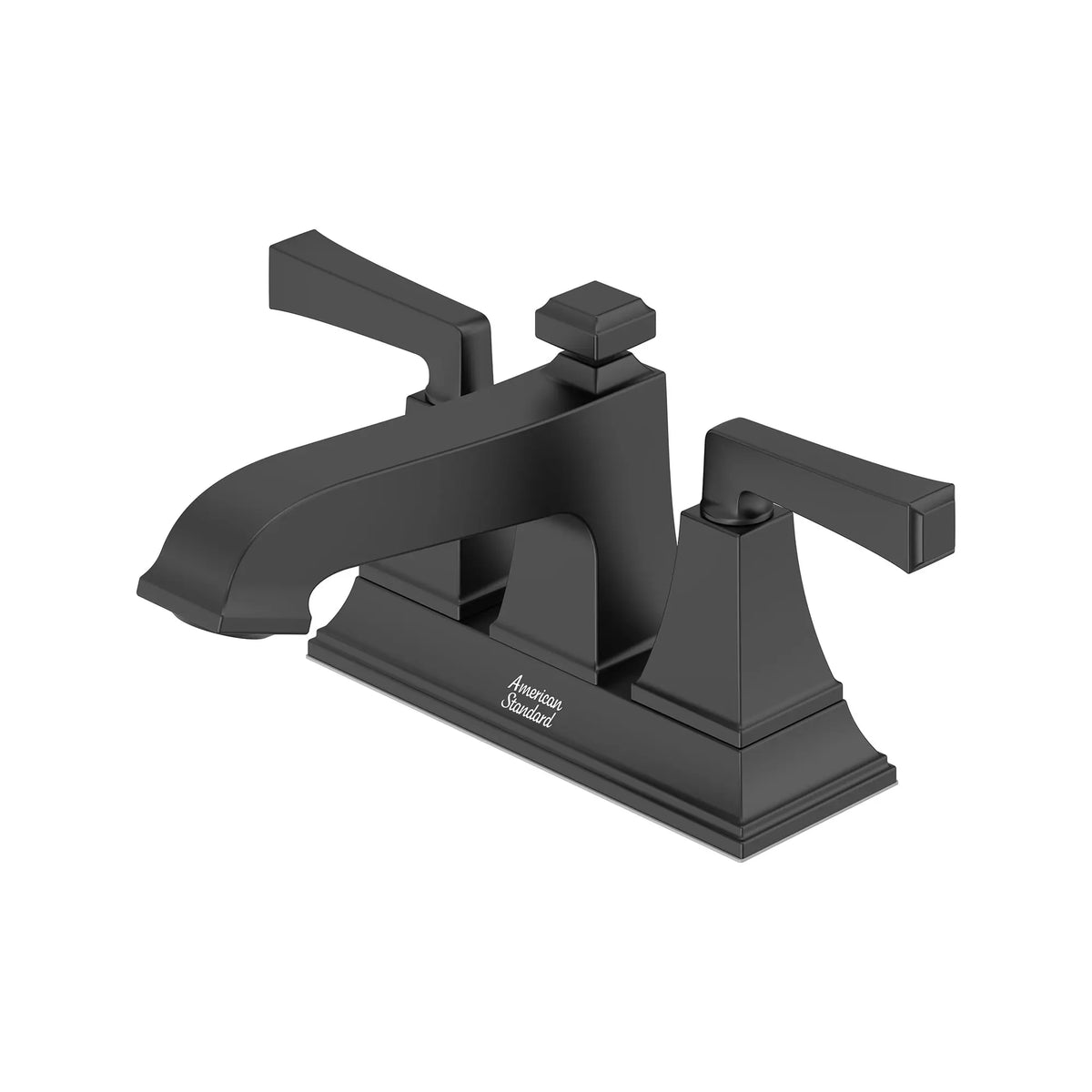 American Standard Town Square S 4-Inch Centerset 2-Handle Bathroom Faucet 1.2 gpm/4.5 L/min With Lever Handles - Matte Black