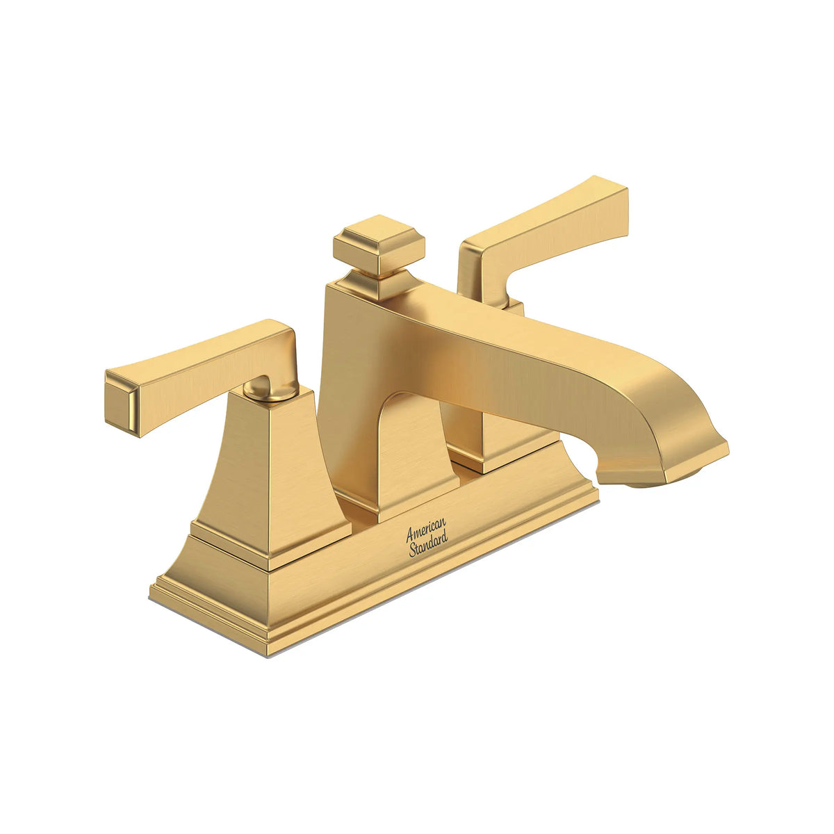 American Standard Town Square S 4-Inch Centerset 2-Handle Bathroom Faucet 1.2 gpm/4.5 L/min With Lever Handles - Brushed Cool Sunrise