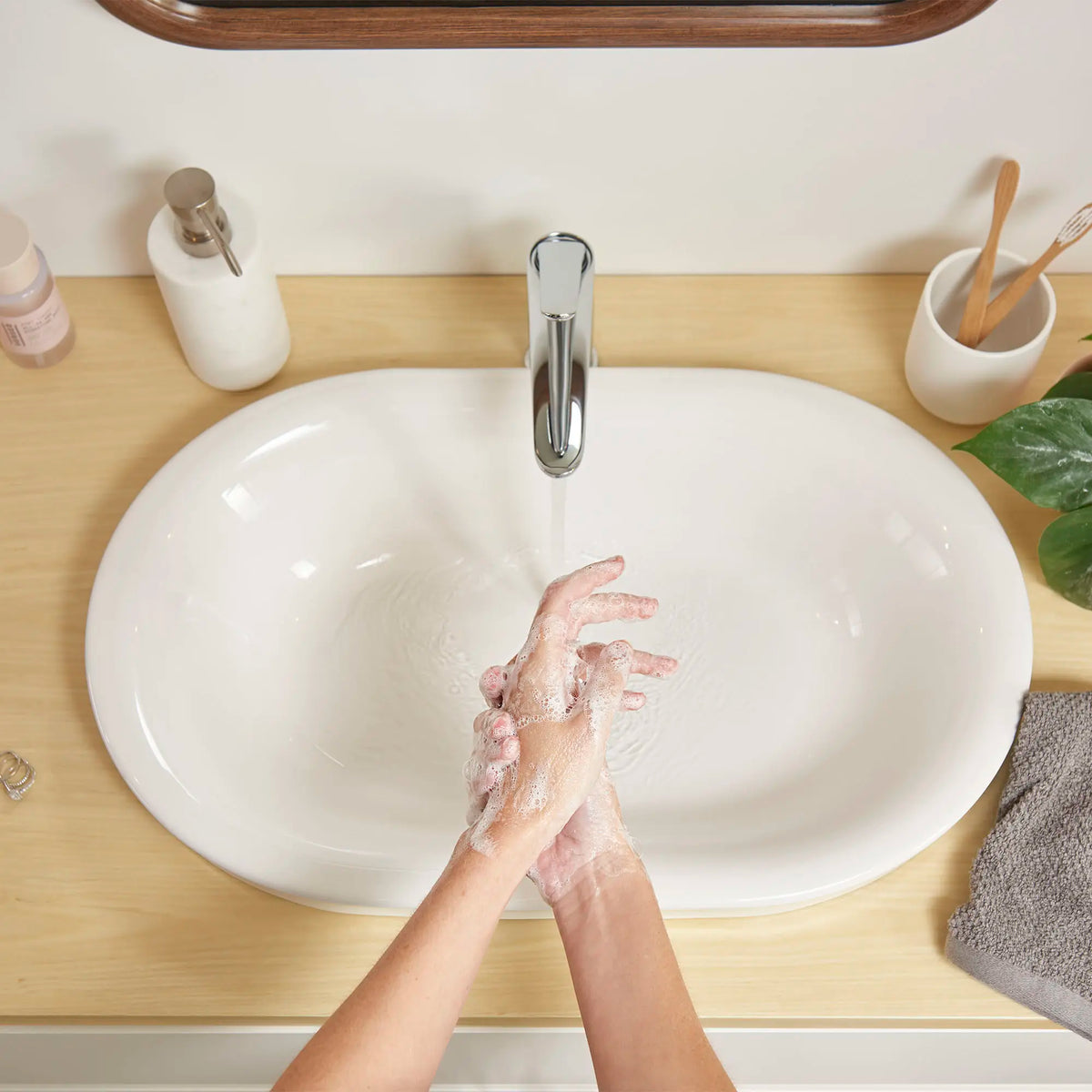 American Standard Studio S Above Counter Sink Top with Center Hole Only - details