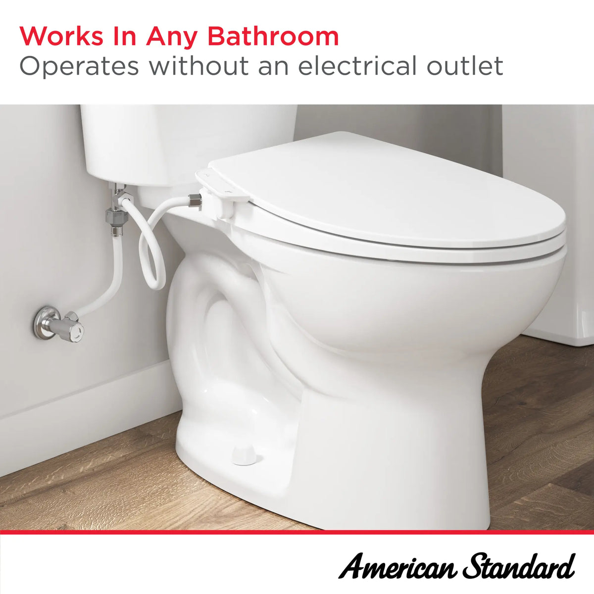 American Standard AquaWash Essentials Non-Electric SpaLet Bidet Seat With Manual Operation - details