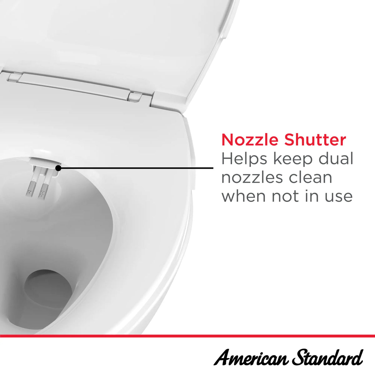 American Standard AquaWash Essentials Non-Electric SpaLet Bidet Seat With Manual Operation - details