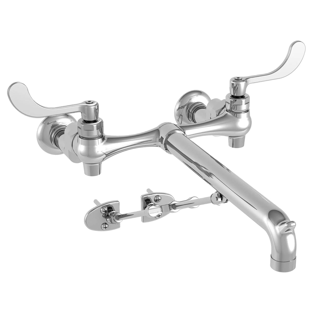 American Standard Bottom Brace Wall-Mount Service Sink Faucet With 12-Inch Spout and Offset Shanks - product view
