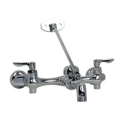 American Standard Top Brace Wall-Mount Service Sink Faucet With 6-Inch Vacuum Breaker Spout and Offset Shanks - Polished Chrome