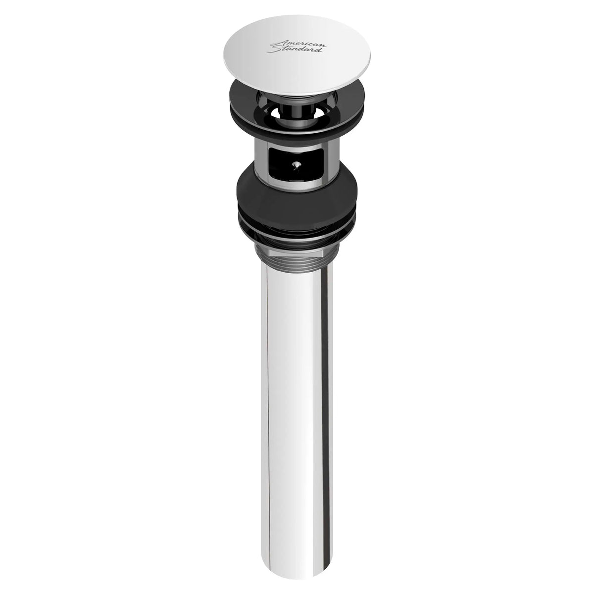 American Standard Push Pop-up Drain With Overflow 8888095 - Polished Chrome