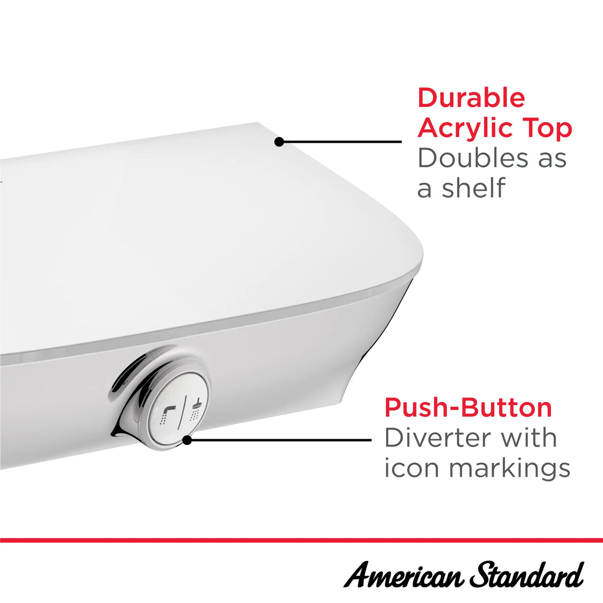 American Standard Aspirations Diverting Waterfall Tub Spout - details