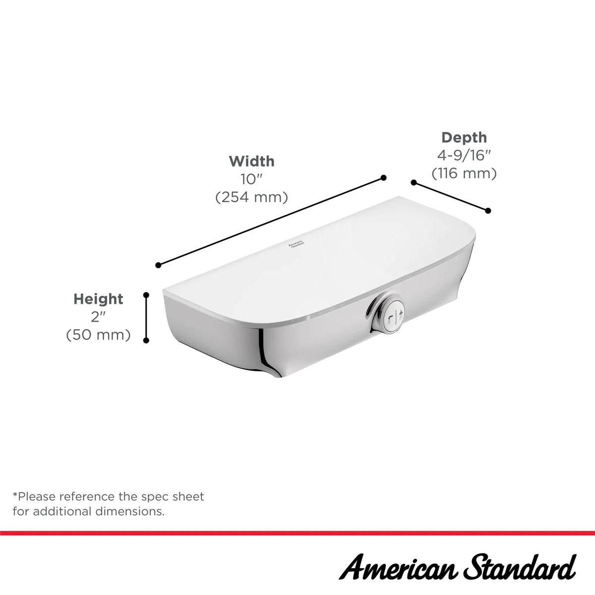 American Standard Aspirations Diverting Waterfall Tub Spout - details