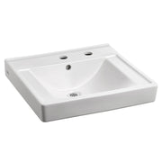 American Standard Decorum Wall-Hung EverClean Sink With Center Hole Only and Extra Right-Hand Hole - White