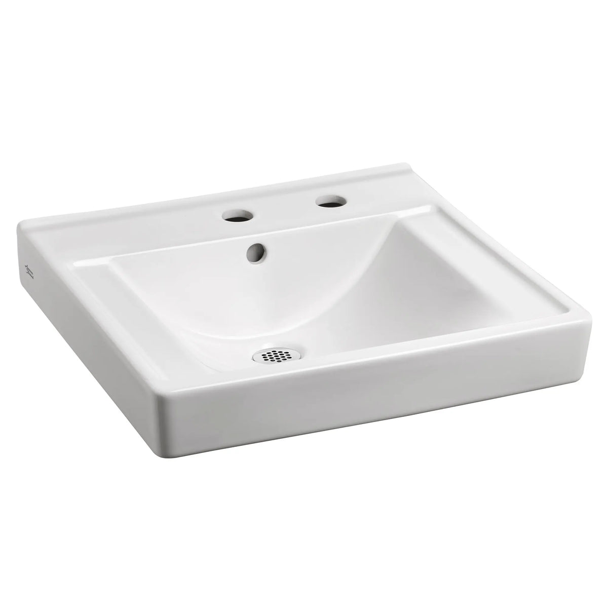 American Standard Decorum Wall-Hung EverClean Sink With Center Hole Only and Extra Right-Hand Hole - White