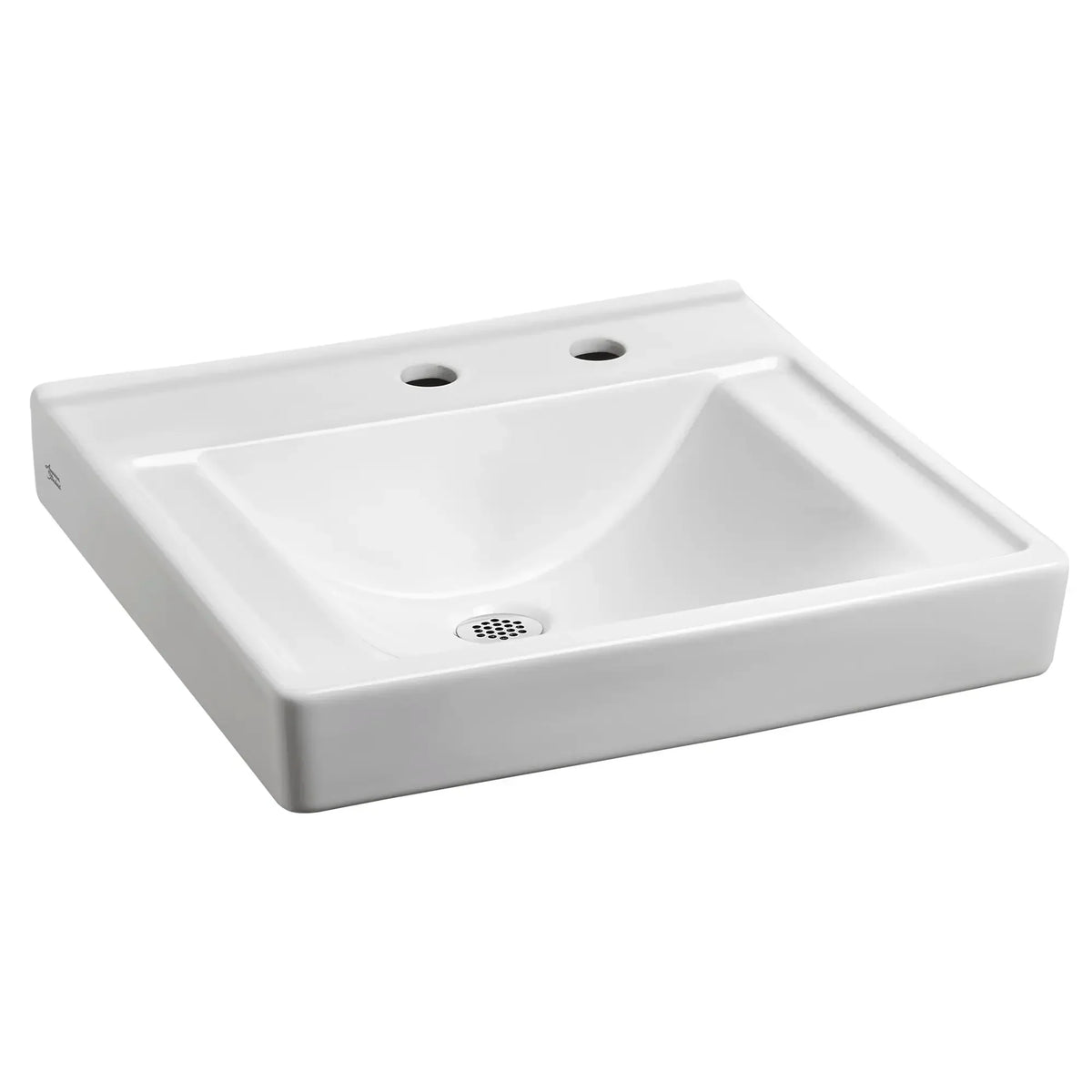 American Standard Decorum Wall-Hung EverClean Sink With Center Hole Only and Extra Right-Hand Hole - details