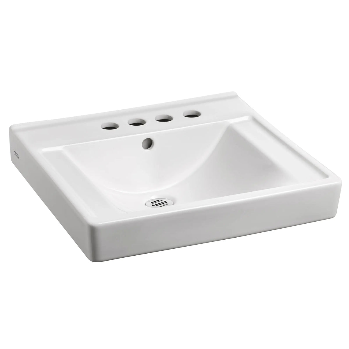 American Standard Decorum Wall-Hung EverClean Sink With 4-Inch Centerset and Extra Right-Hand Hole - White
