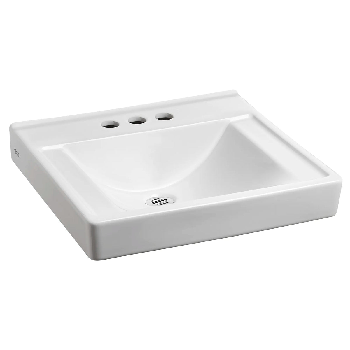 American Standard Decorum Wall-Hung EverClean Sink Less Overflow With 4-Inch Centerset - White