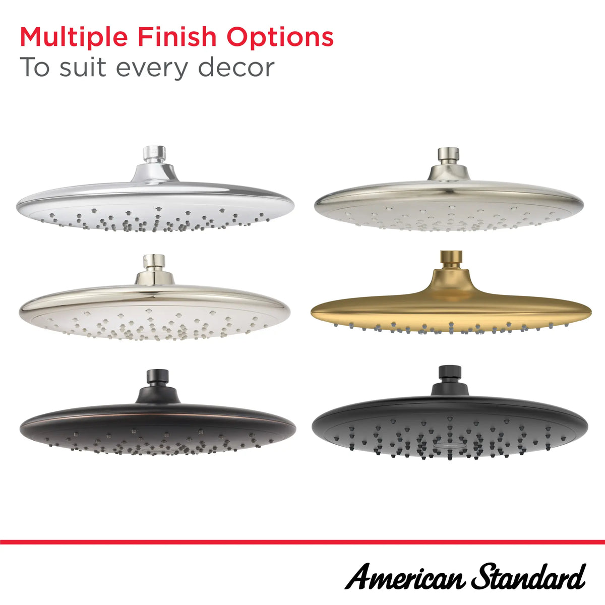 American Standard Spectra Rain 11-Inch 1.8 gpm/6.8 L/min Water-Saving Rain Showerhead - details